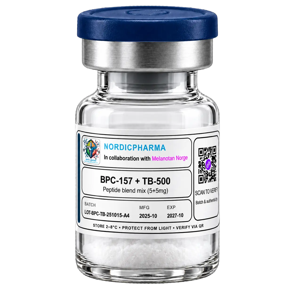 BPC-157 + TB-500 Norge – 5 mg + 5 mg